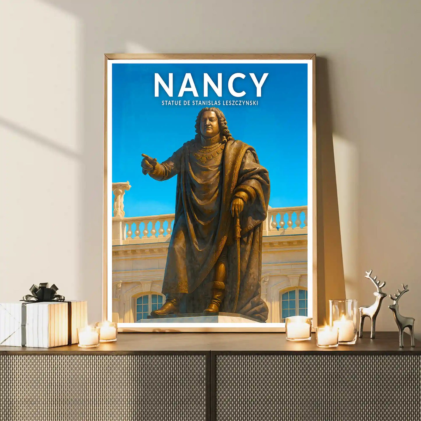 Affiche - Nancy - Statue de Stanislas Leszczynski