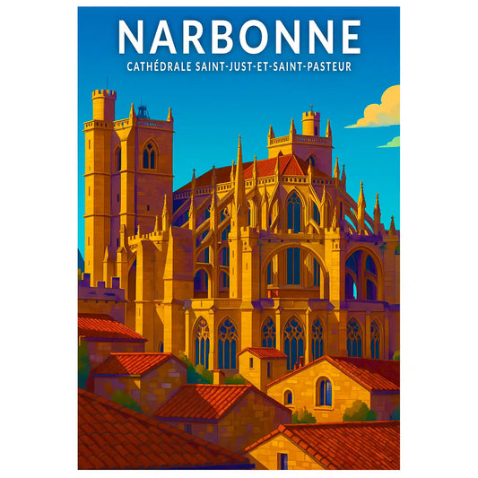 Affiche - Narbonne - Cathédrale Saint-Just-et-Saint-Pasteur