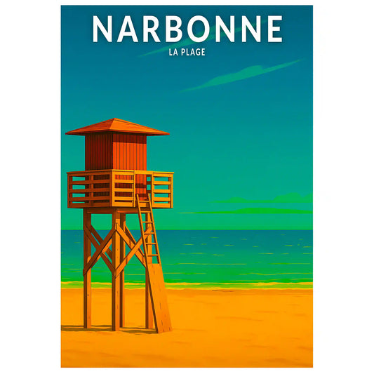 Affiche - Narbonne - La Plage