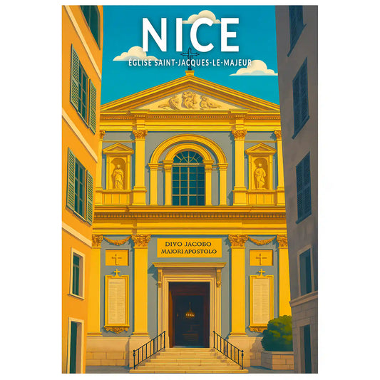 Affiche - Nice - Église Saint-Jacques-le-Majeur