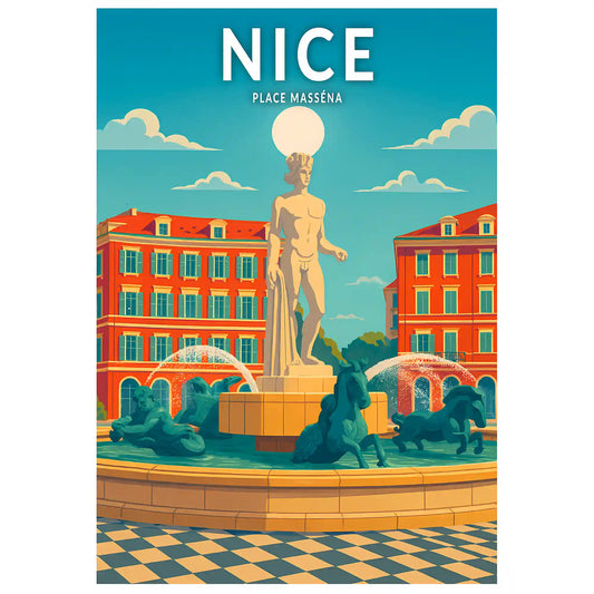 Affiche - Nice - Place Masséna