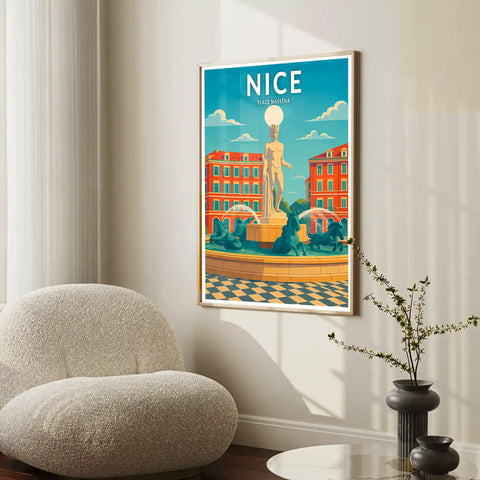 Affiche - Nice - Place Masséna