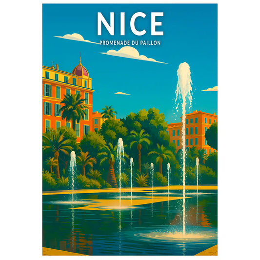 Affiche - Nice - Promenade du Paillon