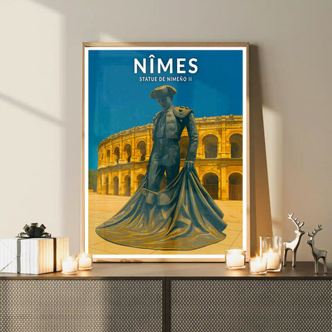 Affiche - Nîmes - Statue de Nimeño II