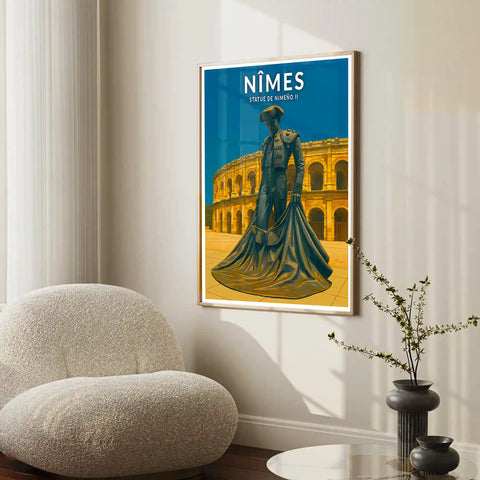 Affiche - Nîmes - Statue de Nimeño II