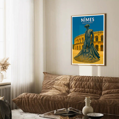 Affiche - Nîmes - Statue de Nimeño II