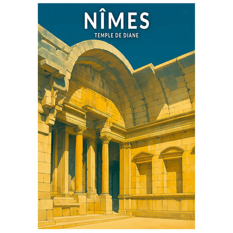 Affiche - Nîmes - Temple de Diane