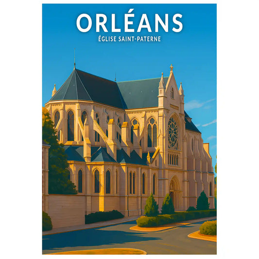 Affiche - Orléans - Église Saint-Paterne
