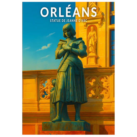 Affiche - Orléans - Statue de Jeanne d'Arc