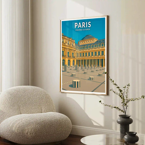 Affiche - Paris - Colonnes de Buren