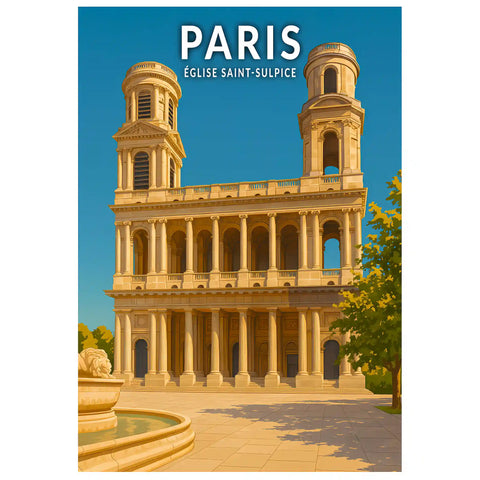 Affiche - Paris - Église Saint-Sulpice