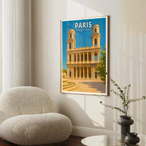 Affiche - Paris - Église Saint-Sulpice