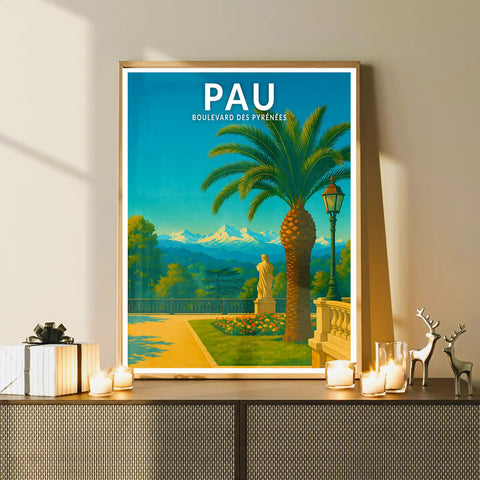 Affiche - Pau - Boulevard des Pyrénées