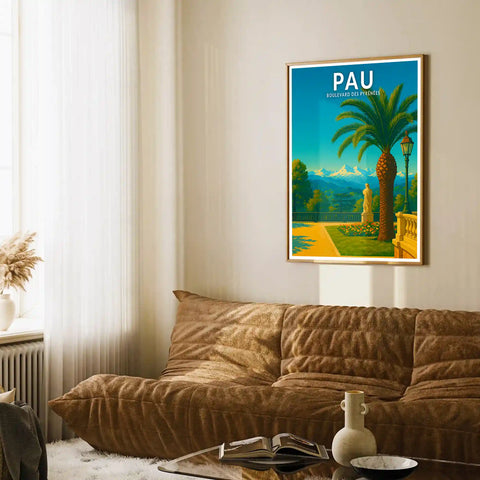 Affiche - Pau - Boulevard des Pyrénées