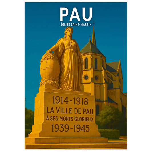 Affiche - Pau - Église Saint-Martin