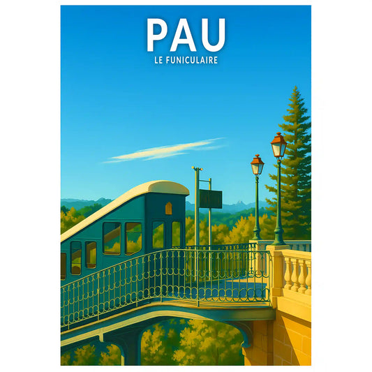 Affiche - Pau - Le Funiculaire