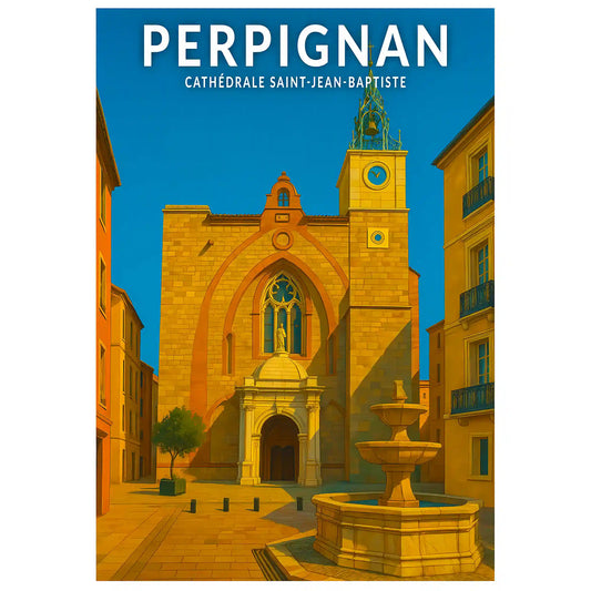 Affiche - Perpignan - Cathédrale Saint-Jean-Baptiste
