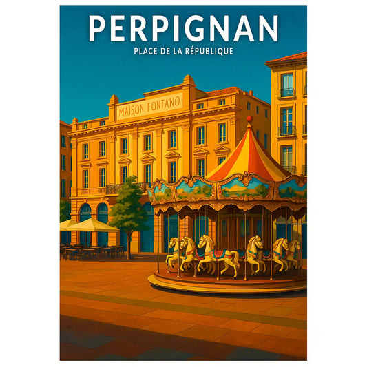 Affiche - Perpignan - Place de la République