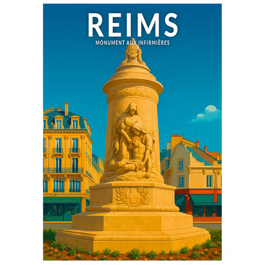 Affiche - Reims - Monument aux Infirmières
