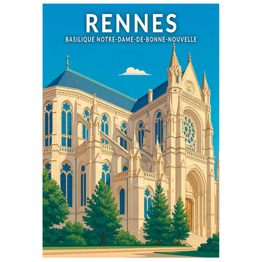 Affiche - Rennes - Basilique Notre-Dame-de-Bonne-Nouvelle