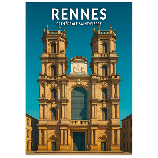Affiche - Rennes - Cathédrale Saint-Pierre