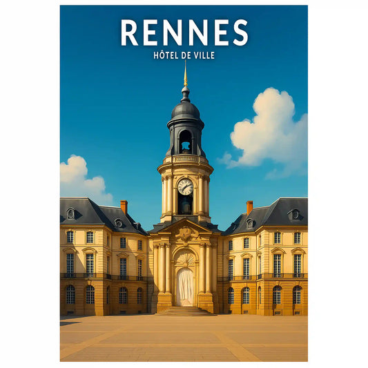 Affiche - Rennes - Hôtel de Ville