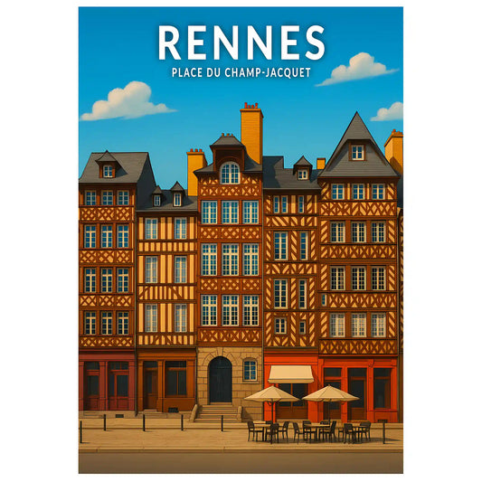 Affiche - Rennes - Place du Champ-Jacquet