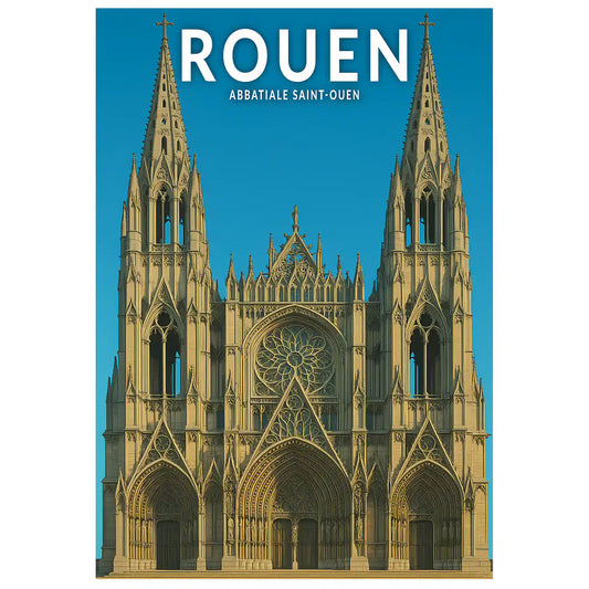 Affiche - Rouen - Abbatiale Saint-Ouen