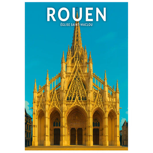 Affiche - Rouen - Église Saint-Maclou