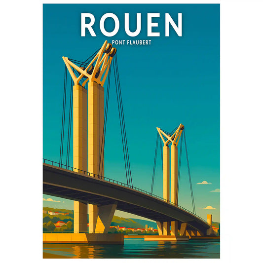 Affiche - Rouen - Pont Flaubert