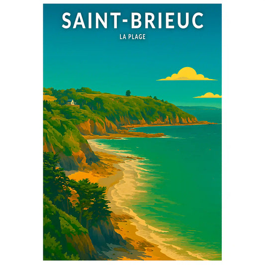 Affiche - Saint-Brieuc - La Plage