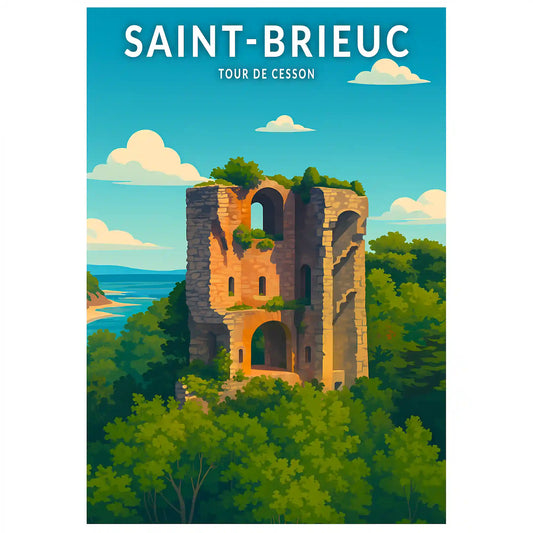 Affiche - Saint-Brieuc - Tour de Cesson