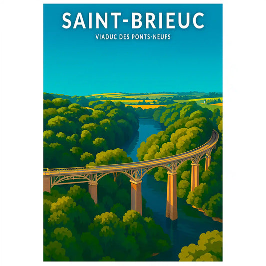 Affiche - Saint-Brieuc - Viaduc des Ponts-Neufs