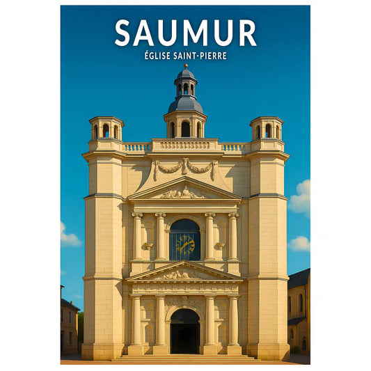Affiche - Saumur - Église Saint-Pierre