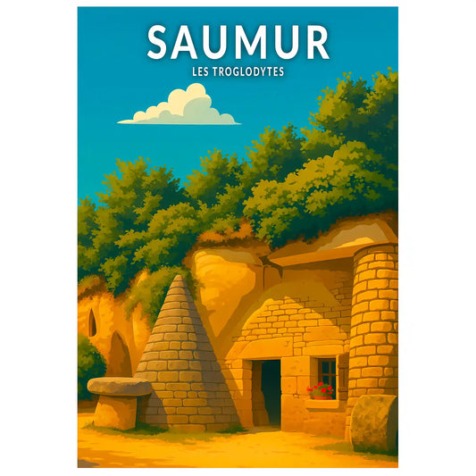 Affiche - Saumur - Les Troglodytes