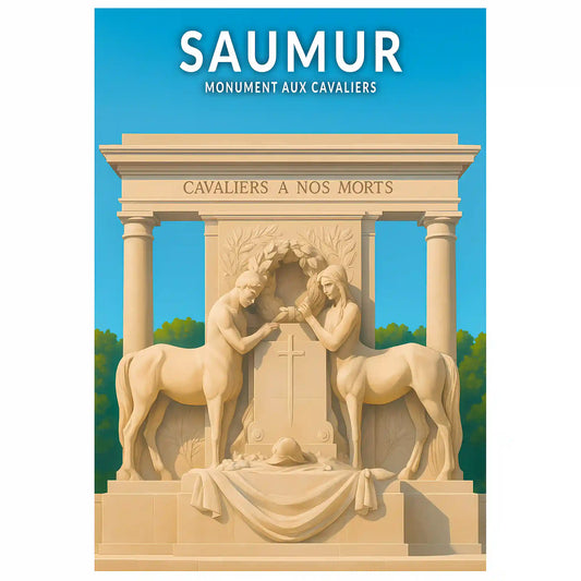 Affiche - Saumur - Monument aux Cavaliers