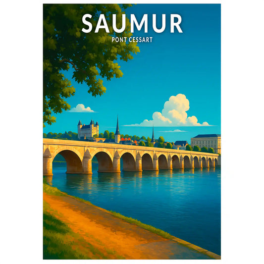 Affiche - Saumur - Pont Cessart