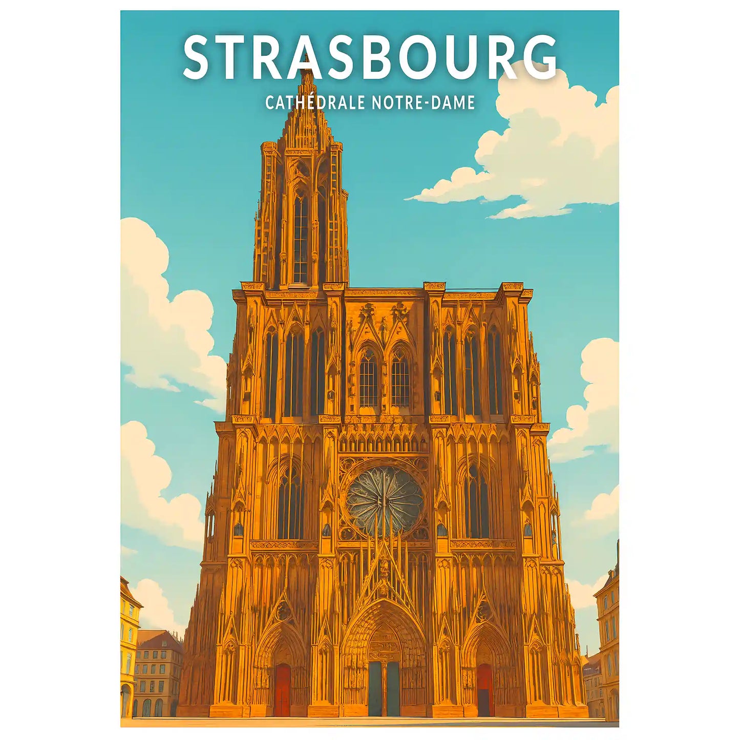 Affiche - Strasbourg - Cathédrale Notre-Dame