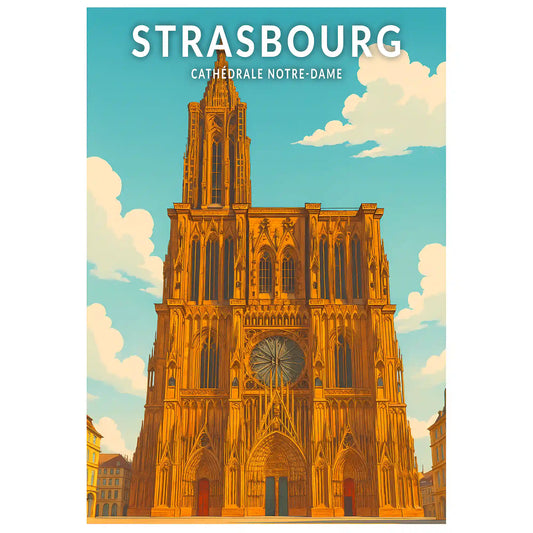 Affiche - Strasbourg - Cathédrale Notre-Dame