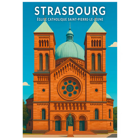 Affiche - Strasbourg - Église catholique Saint-Pierre-le-Jeune