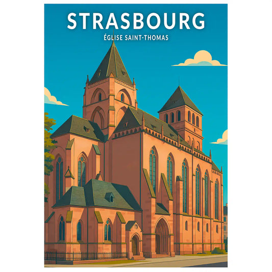 Affiche - Strasbourg - Église Saint-Thomas