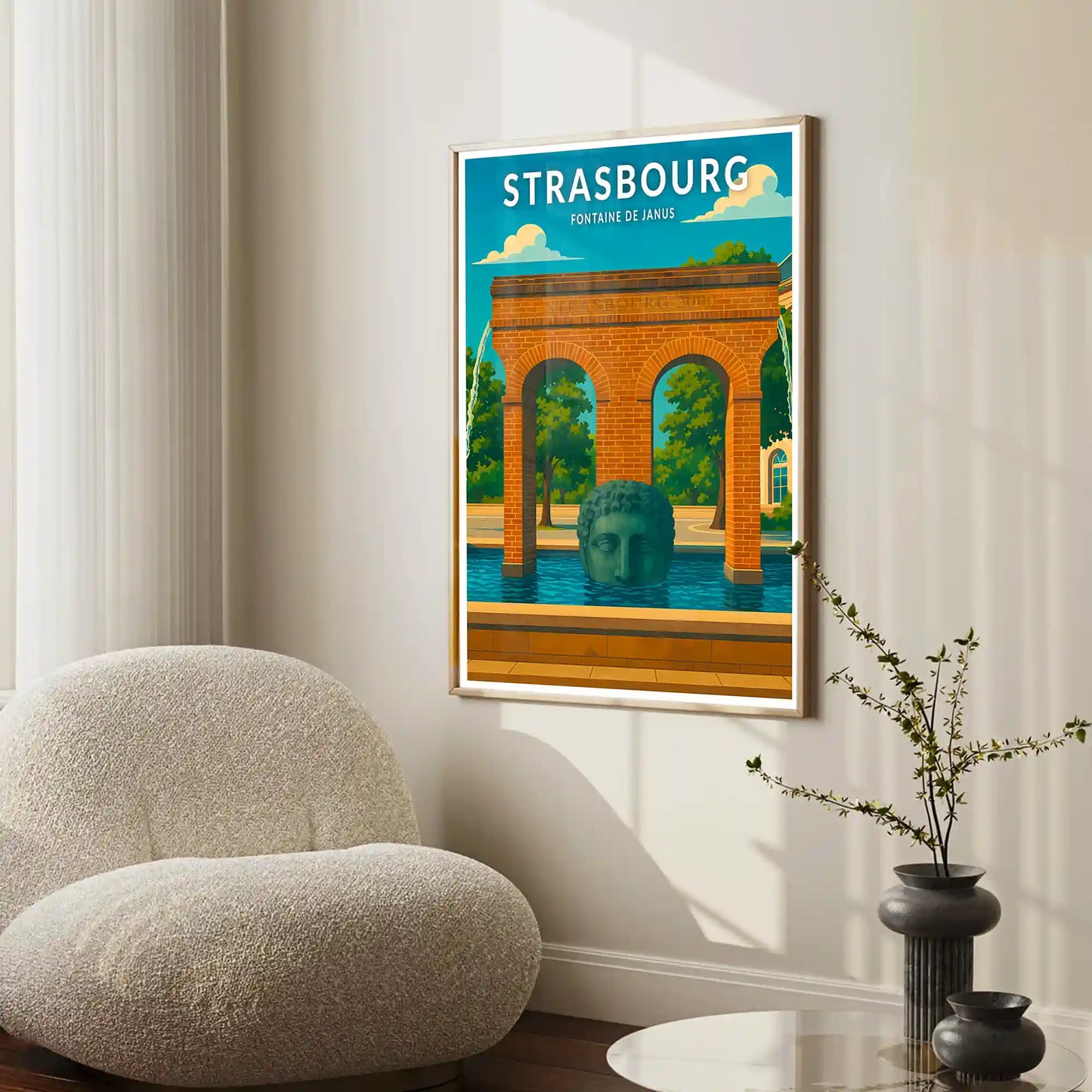 Affiche - Strasbourg - Fontaine de Janus