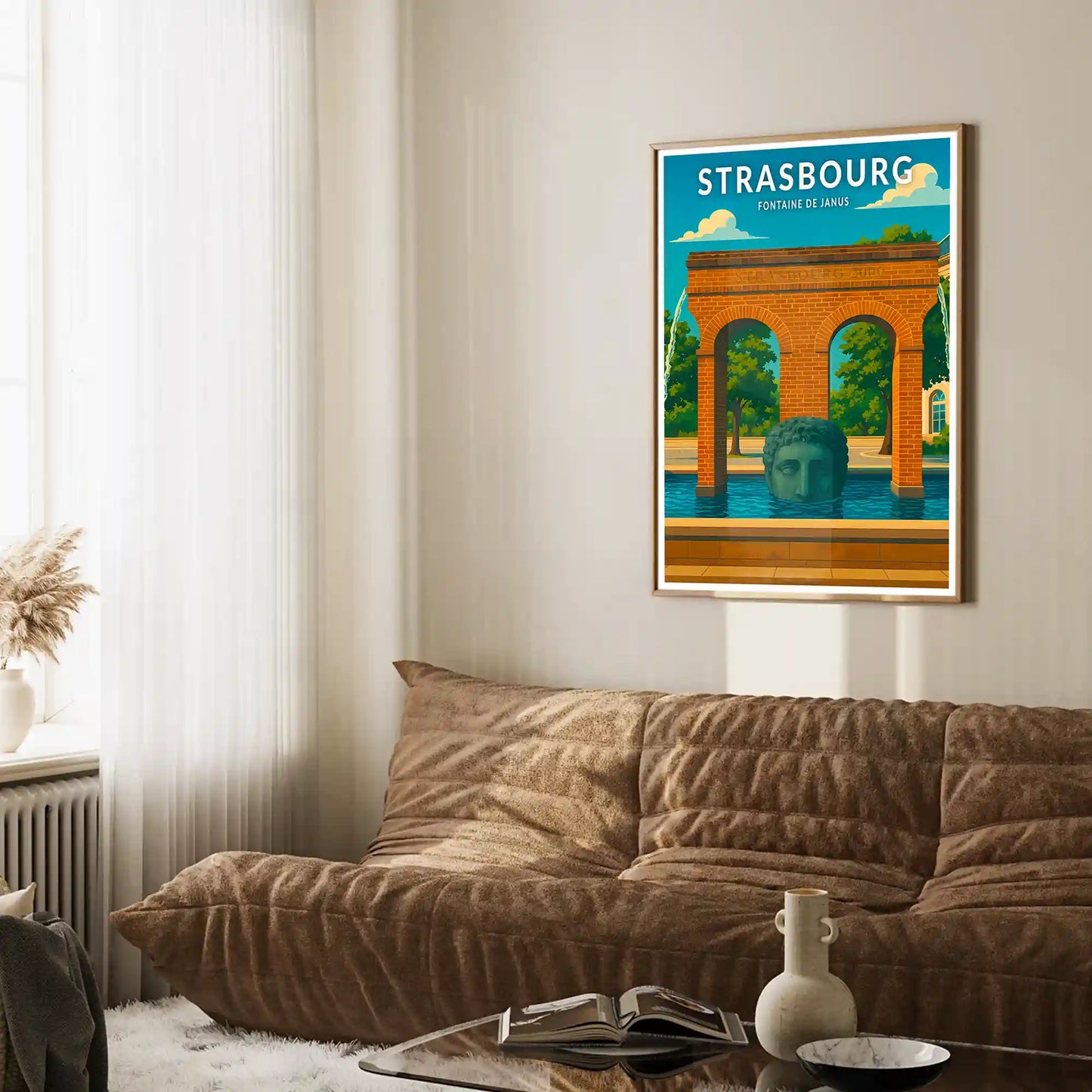 Affiche - Strasbourg - Fontaine de Janus