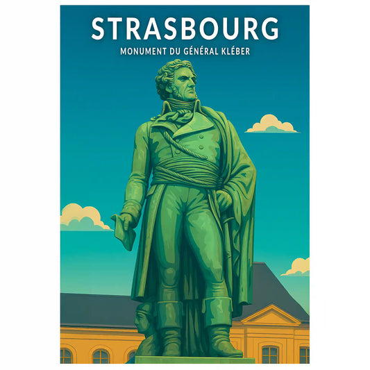 Affiche - Strasbourg - Statue du Général Kléber