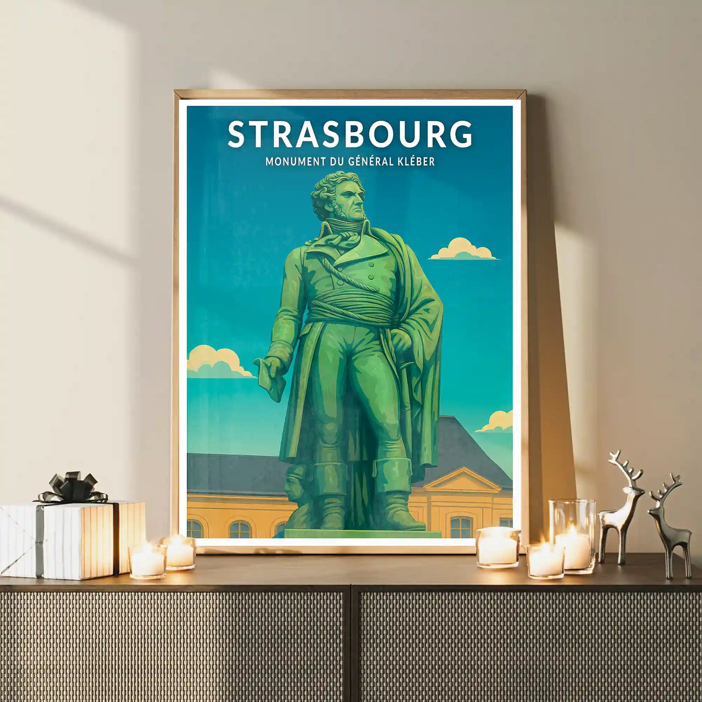 Affiche - Strasbourg - Statue du Général Kléber