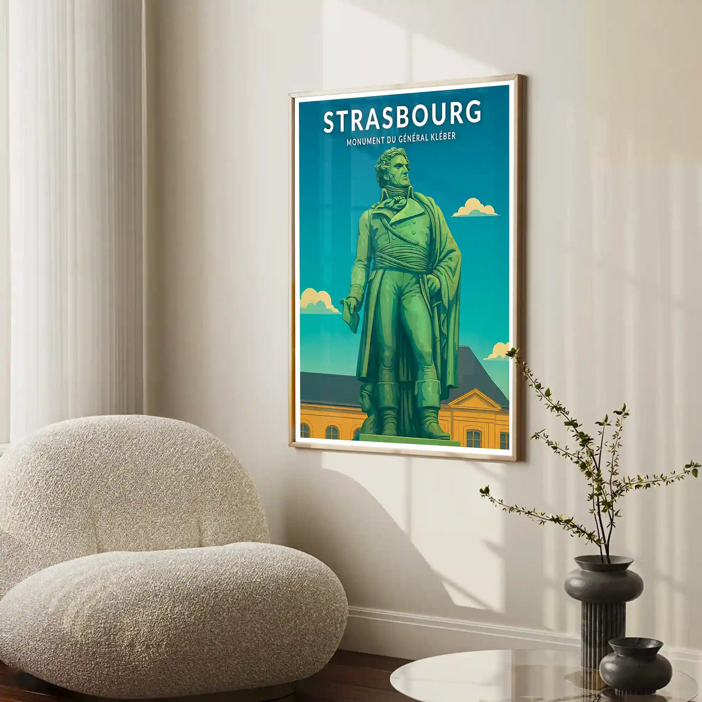 Affiche - Strasbourg - Statue du Général Kléber