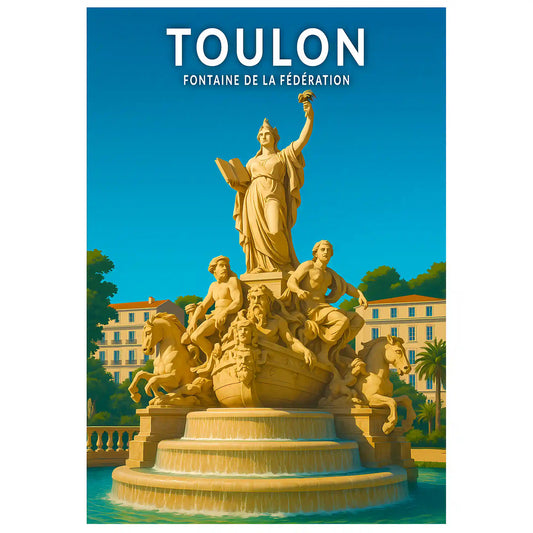 Affiche - Toulon - Fontaine de la Fédération