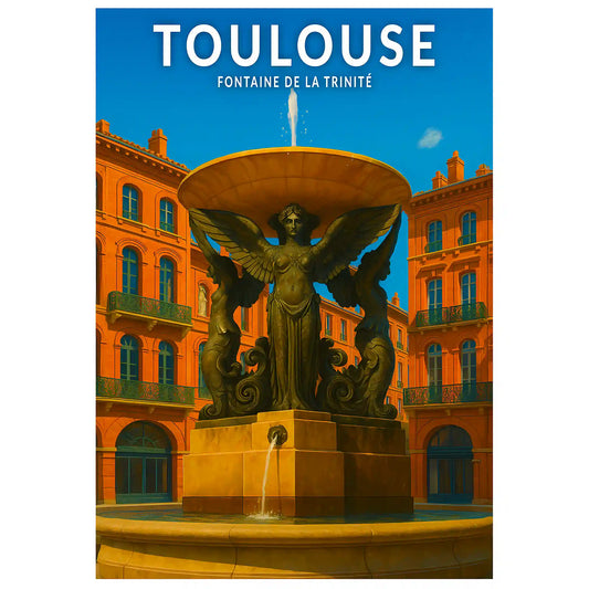 Affiche - Toulouse - Fontaine de la Trinité