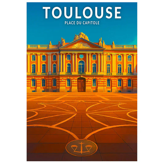 Affiche - Toulouse - Place du Capitole