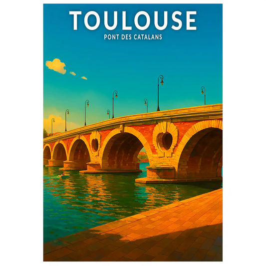Affiche - Toulouse - Pont des Catalans